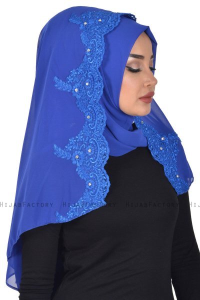 Helena - Blauw Praktisch Hijab - Ayse Turban