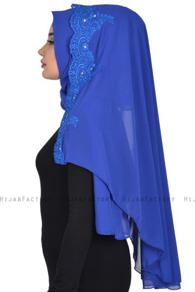 Helena - Blauw Praktisch Hijab - Ayse Turban