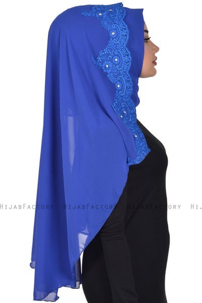 Helena - Blauw Praktisch Hijab - Ayse Turban