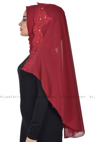 Helena - Bordeaux Praktisch Hijab - Ayse Turban