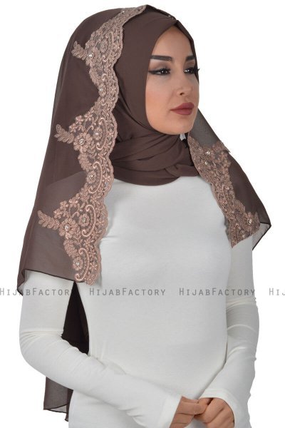 Helena - Bruin Praktisch Hijab - Ayse Turban