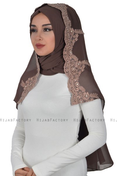Helena - Bruin Praktisch Hijab - Ayse Turban