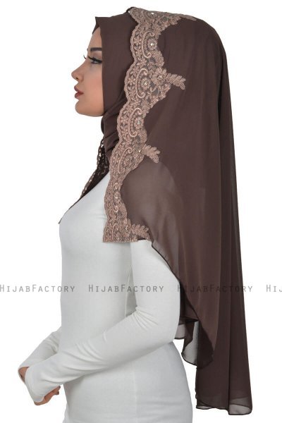 Helena - Bruin Praktisch Hijab - Ayse Turban