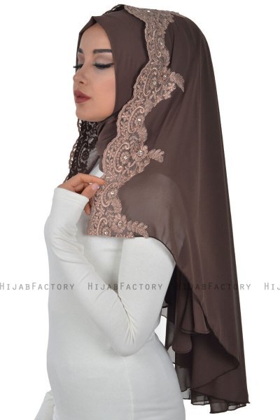 Helena - Bruin Praktisch Hijab - Ayse Turban