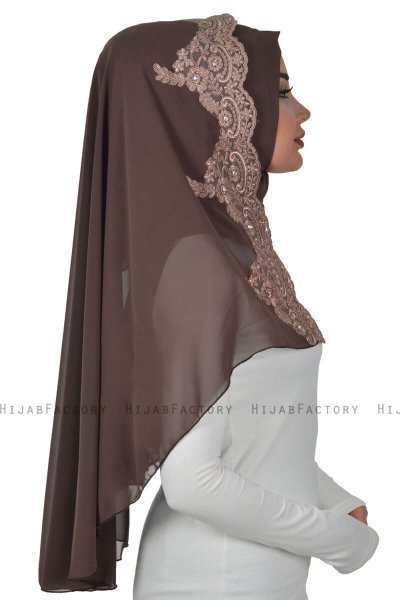 Helena - Bruin Praktisch Hijab - Ayse Turban