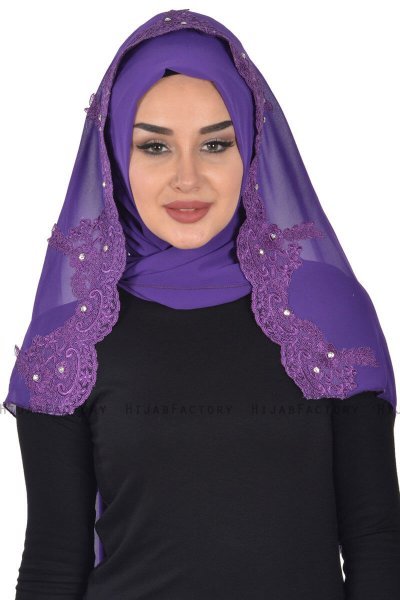 Helena - Purper Praktisch Hijab - Ayse Turban