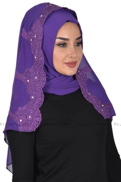 Helena - Purper Praktisch Hijab - Ayse Turban