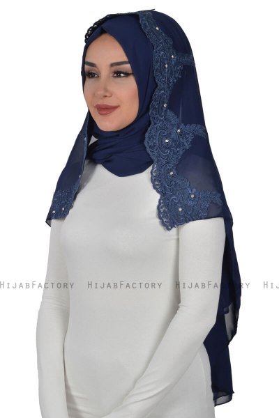 Helena - Marineblauw Praktisch Hijab - Ayse Turban