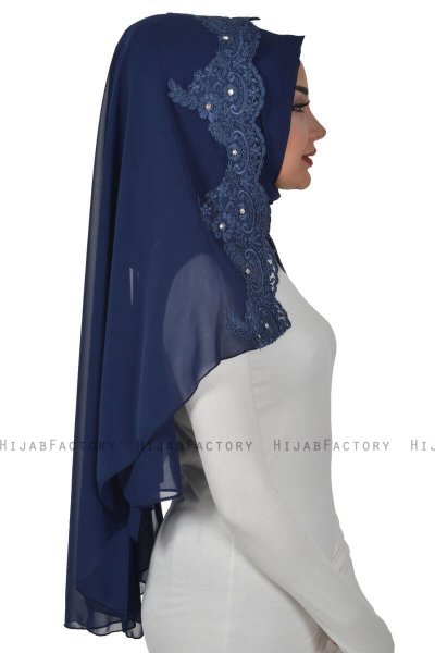 Helena - Marineblauw Praktisch Hijab - Ayse Turban