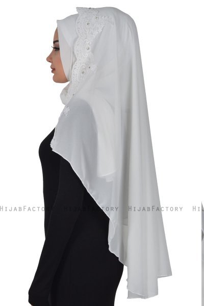 Helena - Offwhite Praktisch Hijab - Ayse Turban