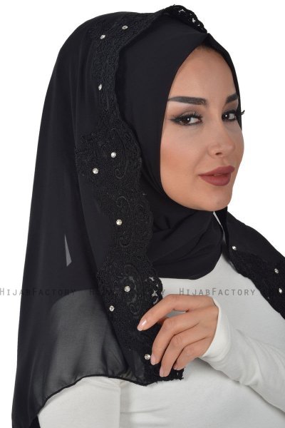 Helena - Zwart Praktisch Hijab - Ayse Turban