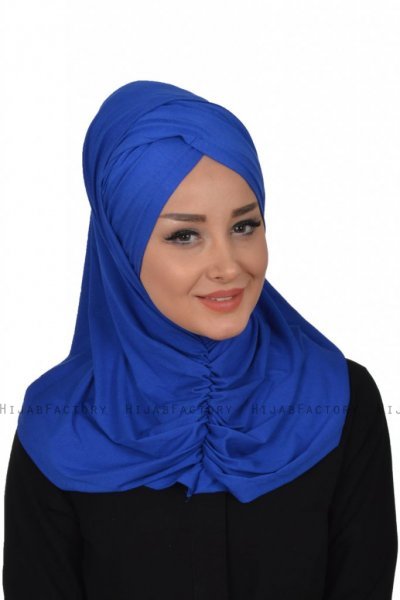 Hilda - Blauw Katoenen Hijab