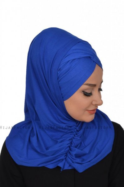 Hilda - Blauw Katoenen Hijab
