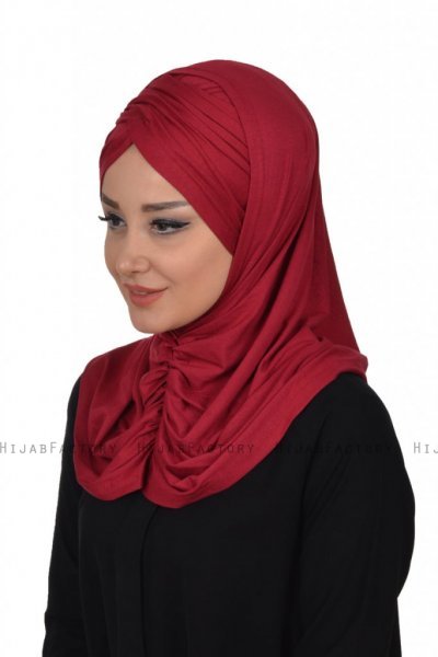 Hilda - Bordeaux Katoenen Hijab