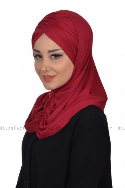 Hilda - Bordeaux Katoenen Hijab