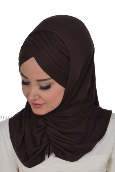 Hilda - Bruin Katoenen Hijab