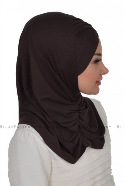 Hilda - Bruin Katoenen Hijab
