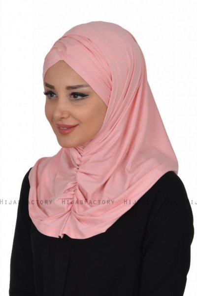 Hilda - Oudroze Katoenen Hijab