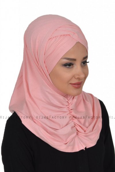 Hilda - Oudroze Katoenen Hijab
