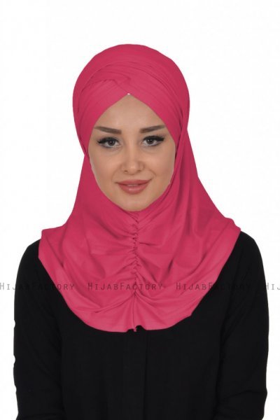 Hilda - Fuchsia Katoenen Hijab