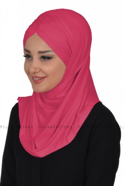 Hilda - Fuchsia Katoenen Hijab