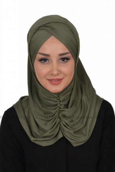 Hilda - Khaki Katoenen Hijab