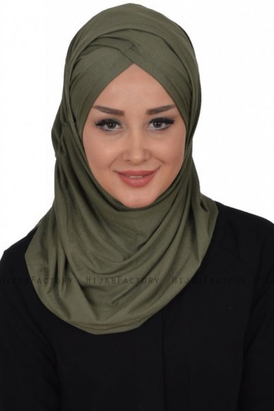 Hilda - Khaki Katoenen Hijab