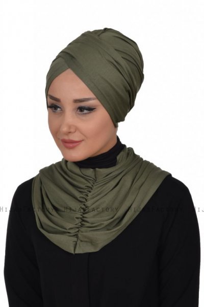 Hilda - Khaki Katoenen Hijab