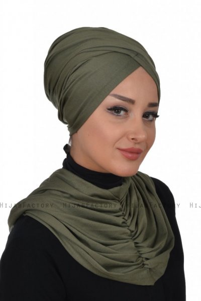 Hilda - Khaki Katoenen Hijab