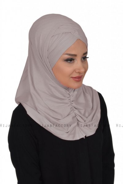 Hilda - Taupe Katoenen Hijab