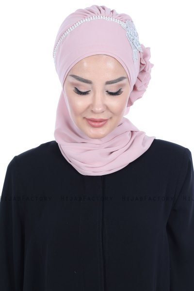 Hillevi - Oudroze Chiffon Instant Turban