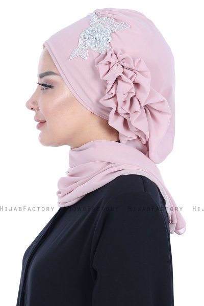 Hillevi - Oudroze Chiffon Instant Turban