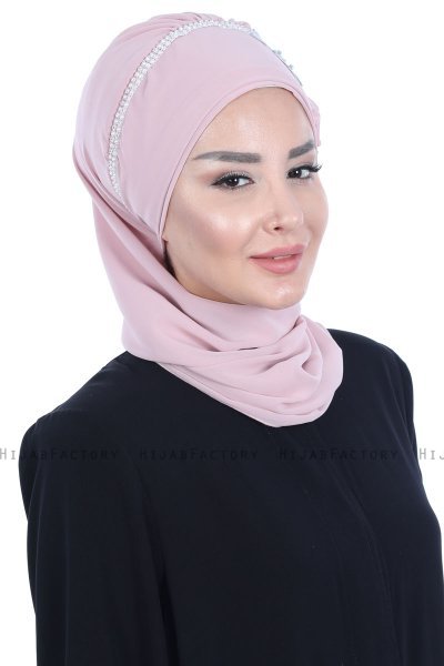 Hillevi - Oudroze Chiffon Instant Turban