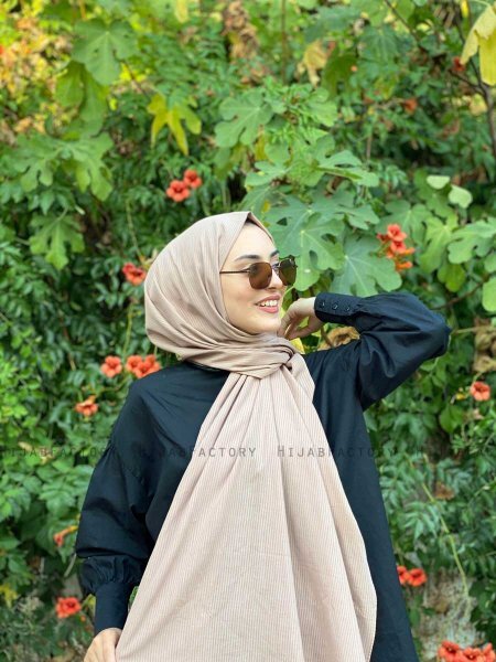 Jaeda - Taupe Katoenen Hijab - Mirach