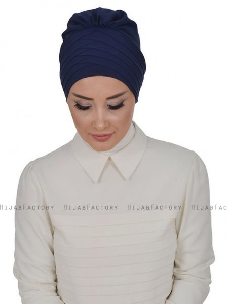 Jane Marinblå Chiffon Turban Ayse Turban 325902d