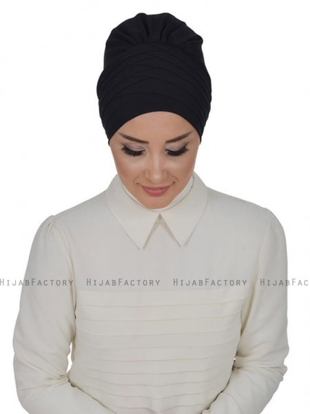 Jane Svart Chiffon Turban Ayse Turban 325901d