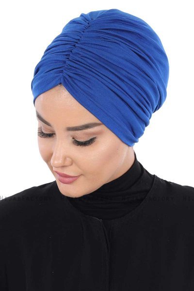 Jill - Blauw Katoen Turban - Ayse Turban