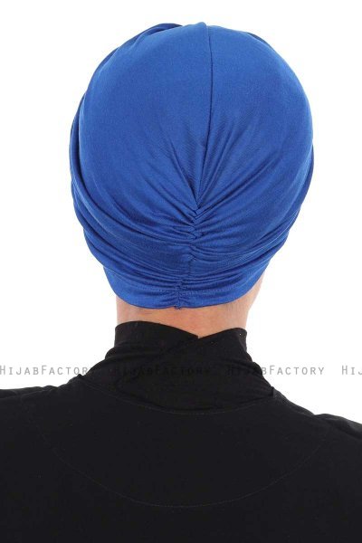 Jill - Blauw Katoen Turban - Ayse Turban