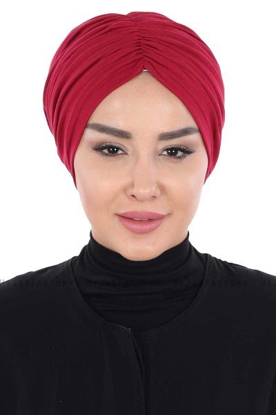 Jill - Bordeaux Katoen Turban - Ayse Turban