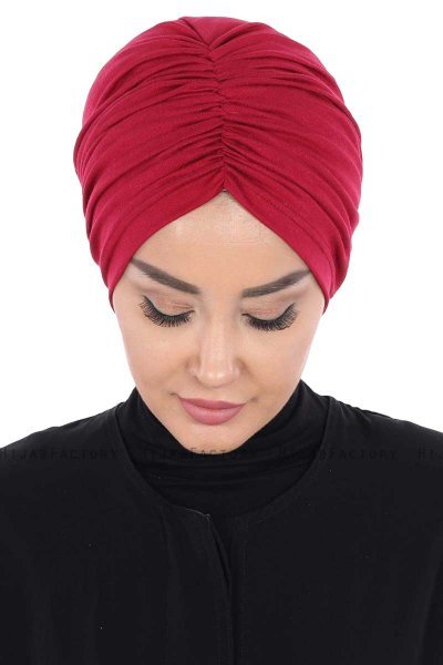 Jill - Bordeaux Katoen Turban - Ayse Turban