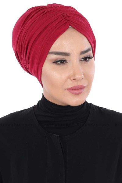 Jill - Bordeaux Katoen Turban - Ayse Turban