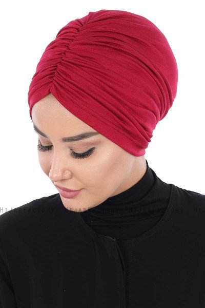Jill - Bordeaux Katoen Turban - Ayse Turban