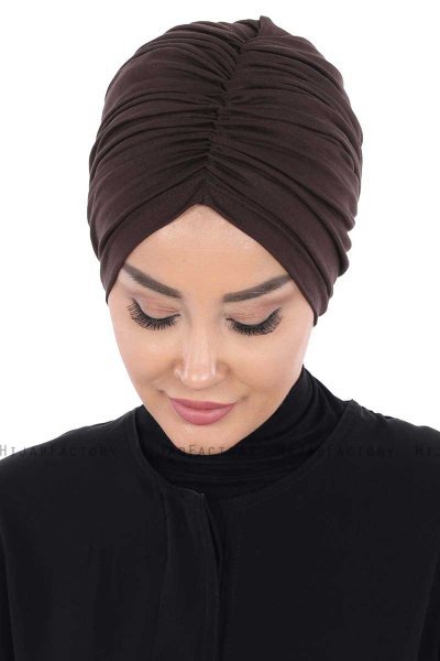Jill - Bruin Katoen Turban - Ayse Turban