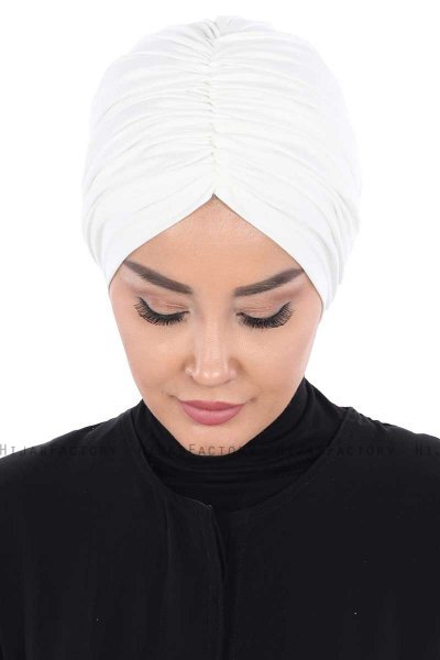 Jill - Creme Katoen Turban - Ayse Turban