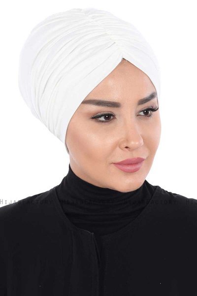 Jill - Creme Katoen Turban - Ayse Turban