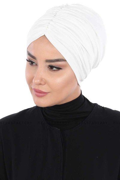 Jill - Creme Katoen Turban - Ayse Turban