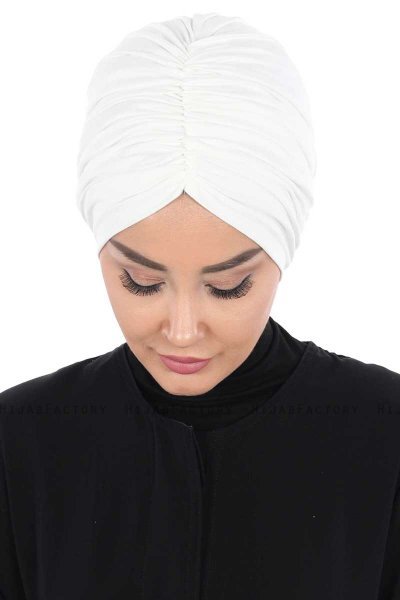 Jill - Creme Katoen Turban - Ayse Turban