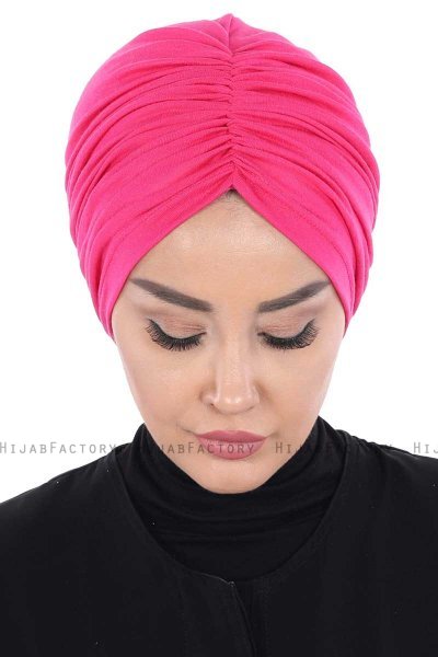 Jill - Fuchsia Katoen Turban - Ayse Turban