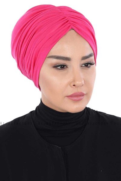 Jill - Fuchsia Katoen Turban - Ayse Turban
