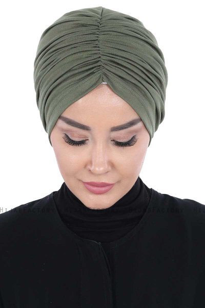 Jill - Khaki Katoen Turban - Ayse Turban